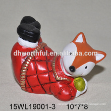 Factory direct sale ceramic fox figurine